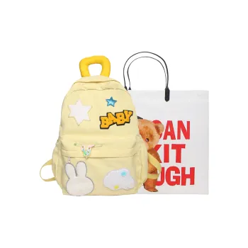Worm's Home Nylon Backpack Regular Unisex Pink/Yellow