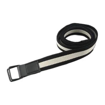 Mulinsen Japanese Striped Intercolored Double Loop Buckles Casual Jeans Decorate The Trouser Belt Belt Unisex 3.8cm