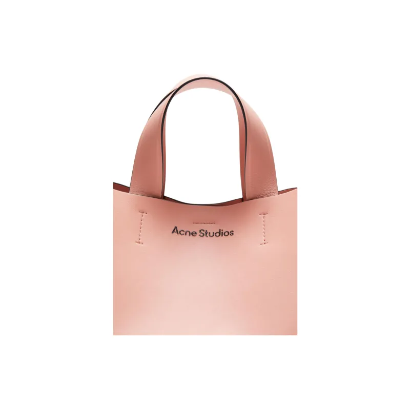 Acne Studios Musubi Calfskin Tote Bag Shopping Bag Shoulder Bag Crossbody Bag Handbag Medium Size Women's Pink Orange-3