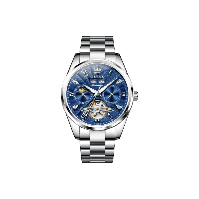 OLEVS Play The Cool Series Mechanical Movement Watch Men's Watches Black Dial-8