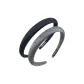 Slim Polka Dot Headband-Black+Gray