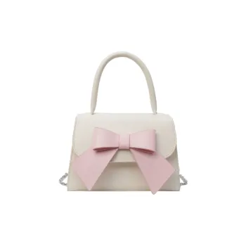 Bywhich PU One Shoulder Handbag Crossbody Bag Regular Women's Pink/White