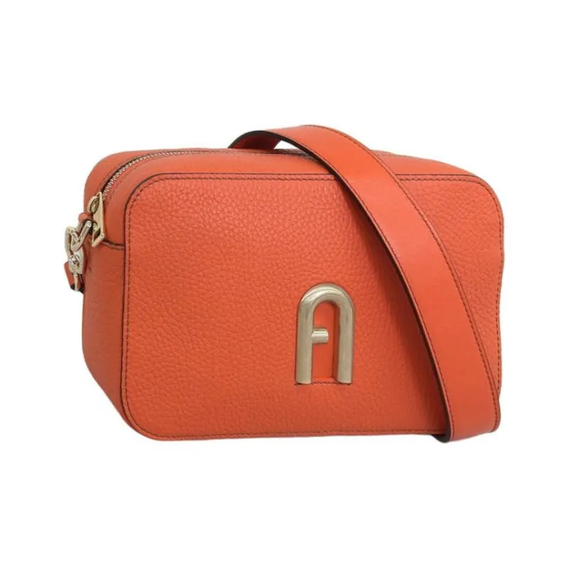 Furla Primula Leather Crossbody Bag, Shoulder Bag Women's Orange-1