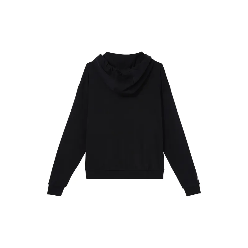 Converse Wordmark Pullover Hoodie Sweatshirt Women's Black-1