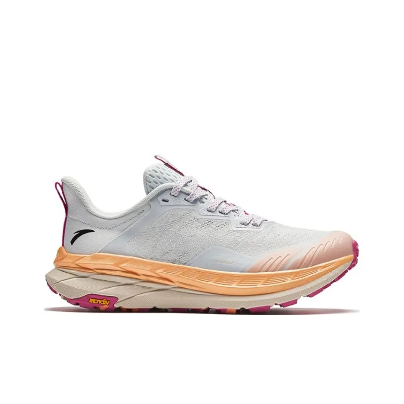Anta Wear-Resistant Low-Top Trail Running Running Shoes Women's Gray Orange-1