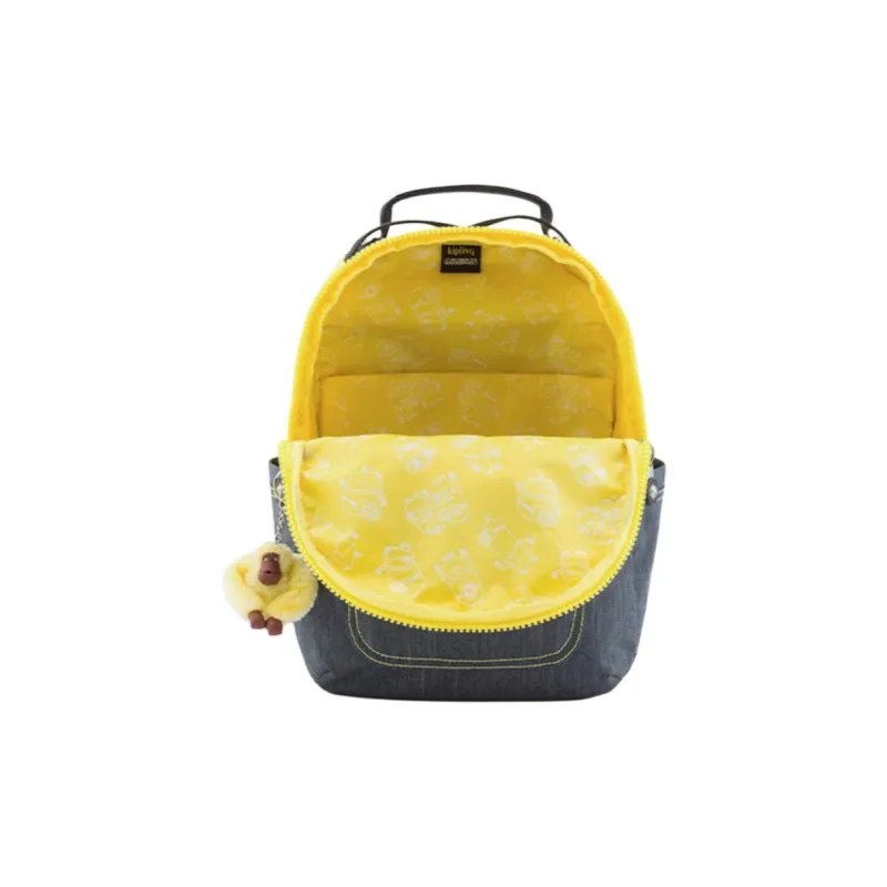 Kipling MINIONS, Collaboration Polyester Backpack Medium Size Unisex Yellow-3
