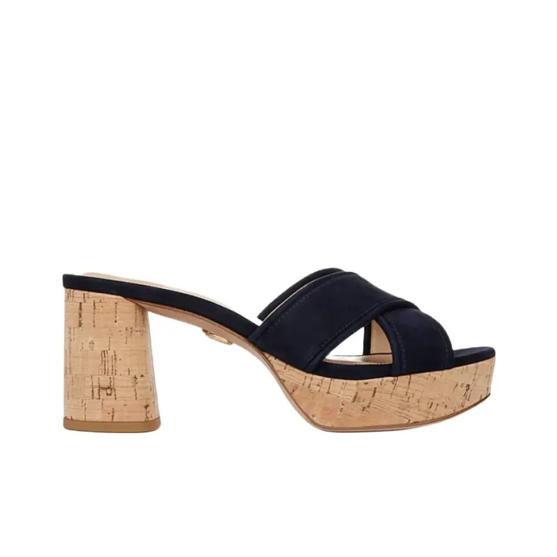 VERONICA BEARD Slide Slippers 7cm Women's Blue-1