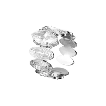 Cooraree Titanium Steel Open-Ended Ring Unisex