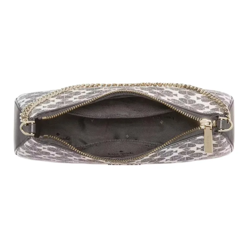 Kate Spade PVC Crossbody Handbag Shoulder Bag Women's White & Black-3