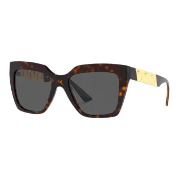 VERSACE Tortoiseshell effect Geometric frame Sunglasses