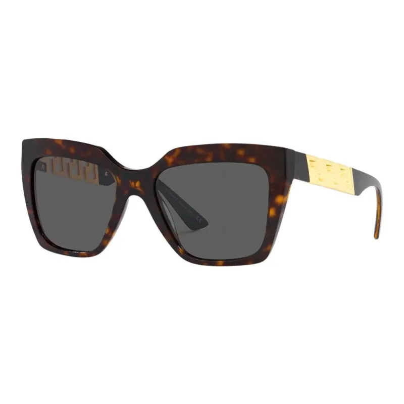 VERSACE Tortoiseshell effect Geometric frame Sunglasses-0