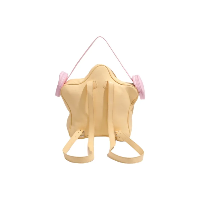 HACIN PU Backpack Regular Women's Yellow/White-3