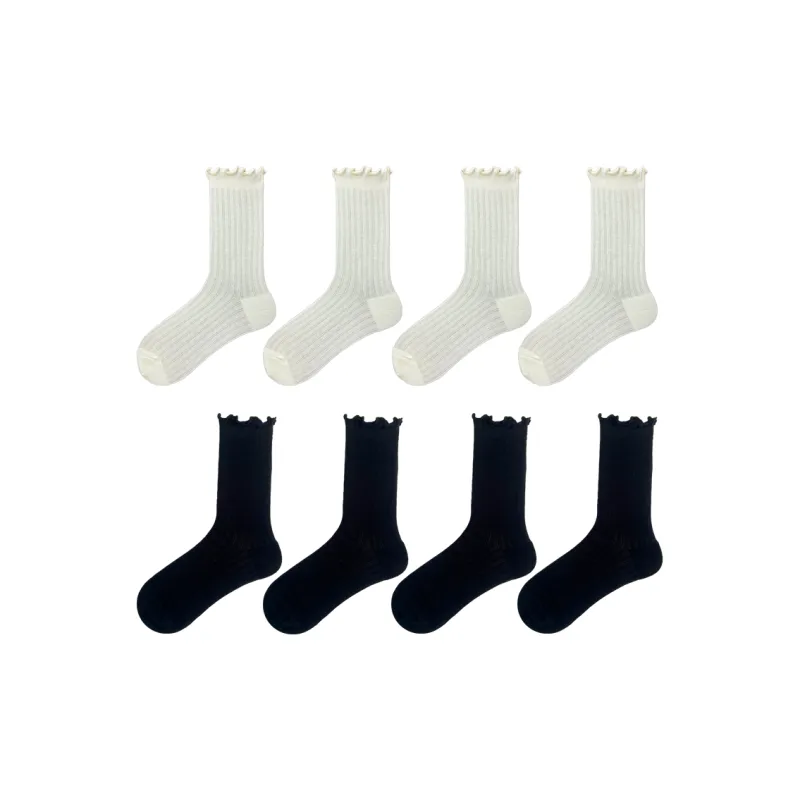Evening Classroom Mid Calf Socks Women's 8 Pack-0