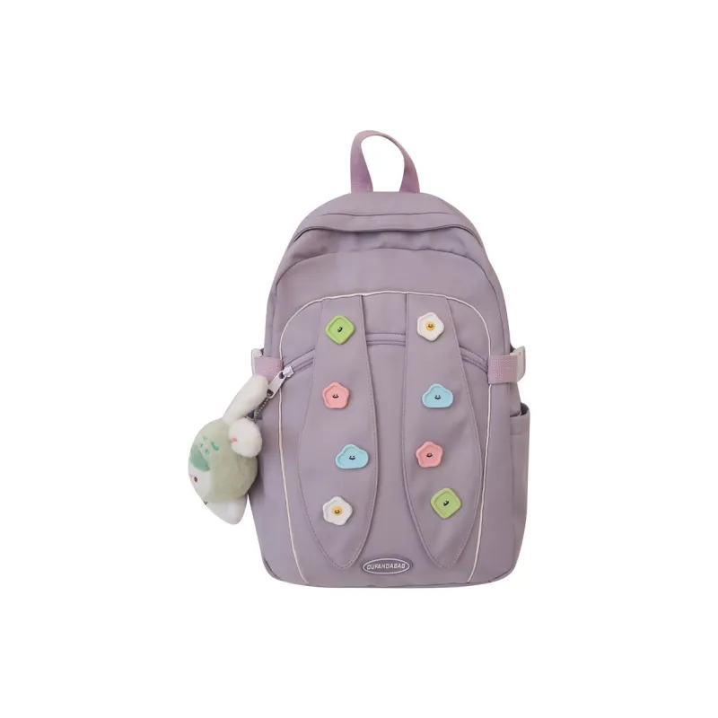 Huangmu Nylon Student Backpack Computer Backpack Regular Women's Multicolor-7
