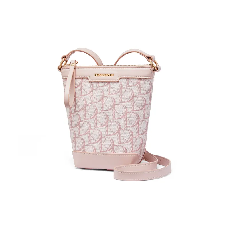 RED DRAGONFLY PVC Shoulder Bag, Crossbody Bag Women's Cherry Blossom Pink/Coffee-1