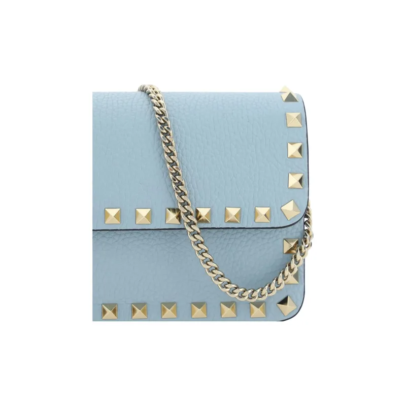 Garavani Rockstud Foldover Top Clutch Bag-6