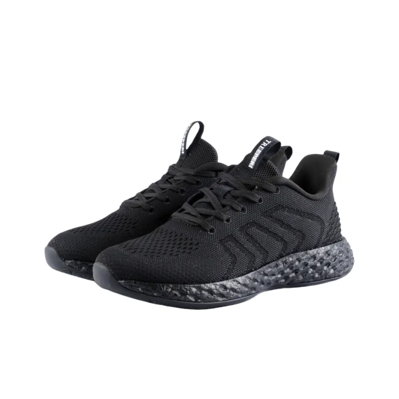 TREEPERI Running Shoes Unisex Low Top Black-1