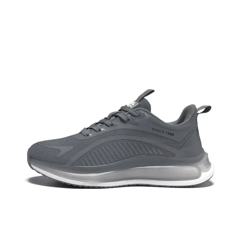 AOKANG Cushioning Coverage Height Increasing Lightweight Breathable Low Top Outdoor Shoes Men's Gray-1