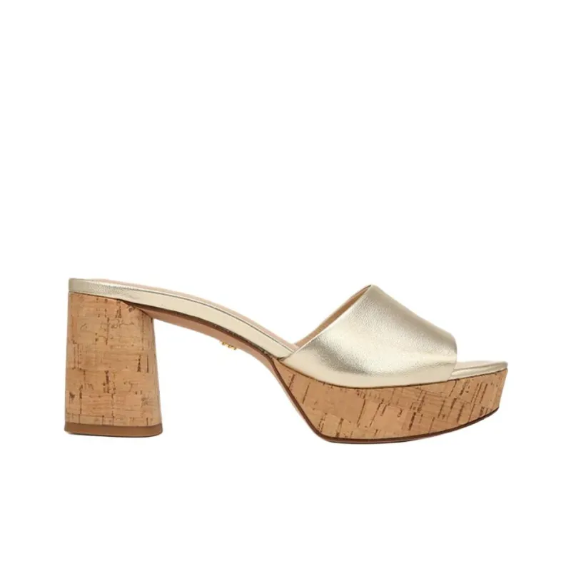 VERONICA BEARD Slide Slippers 7cm Women's Gold-1