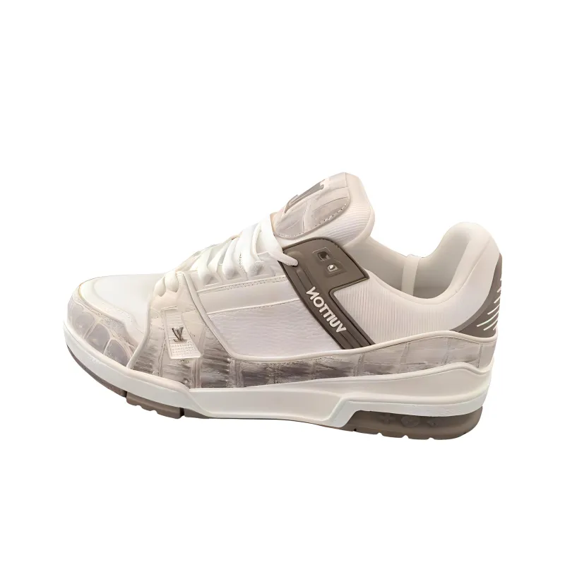 LOUIS VUITTON Trainer Low Top Skateboard Shoes Unisex Brown-1