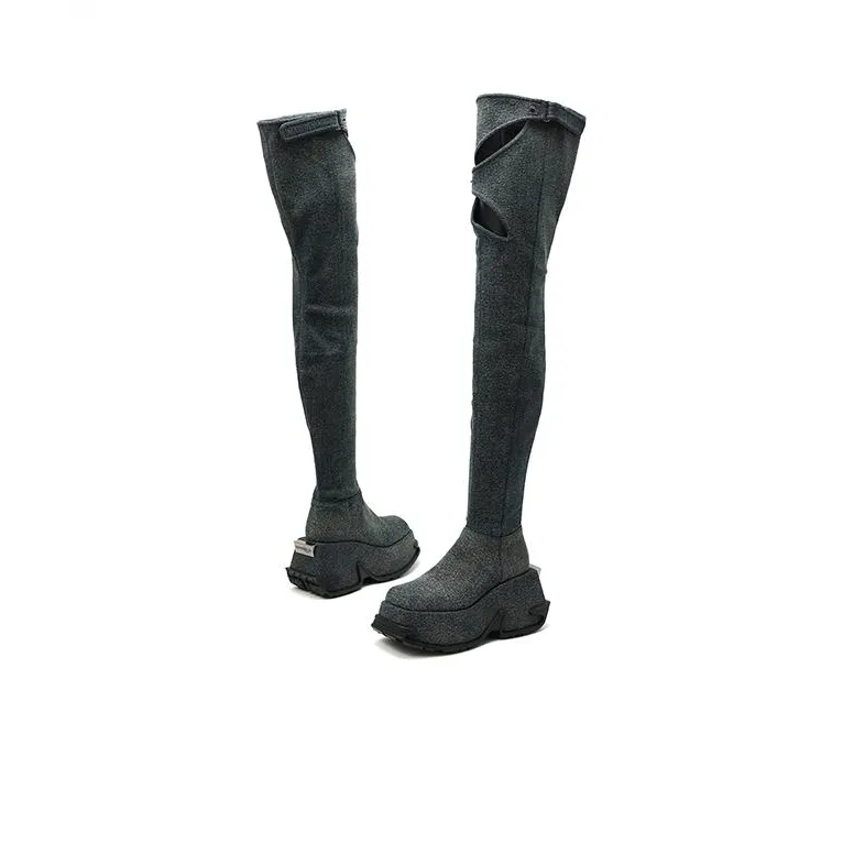 DAPHNE LAB X MARRKNULL Over the knee Boots 9.5cm Women's-6