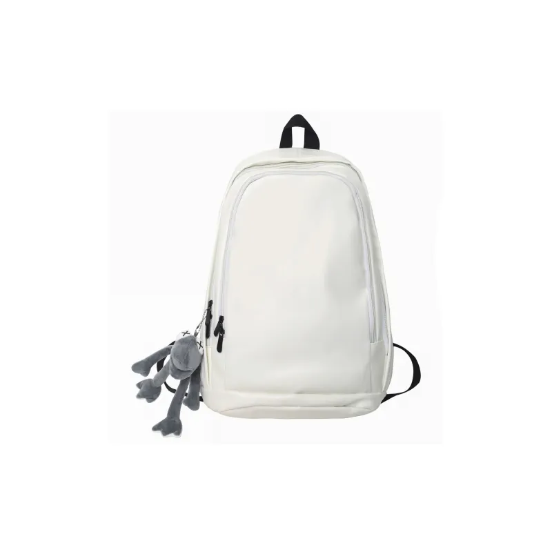 Cwatcun PU Backpack Unisex Black/White/Brown-2