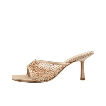 STUDIO AMELIA Flip Flops 7cm Women's Champagne
