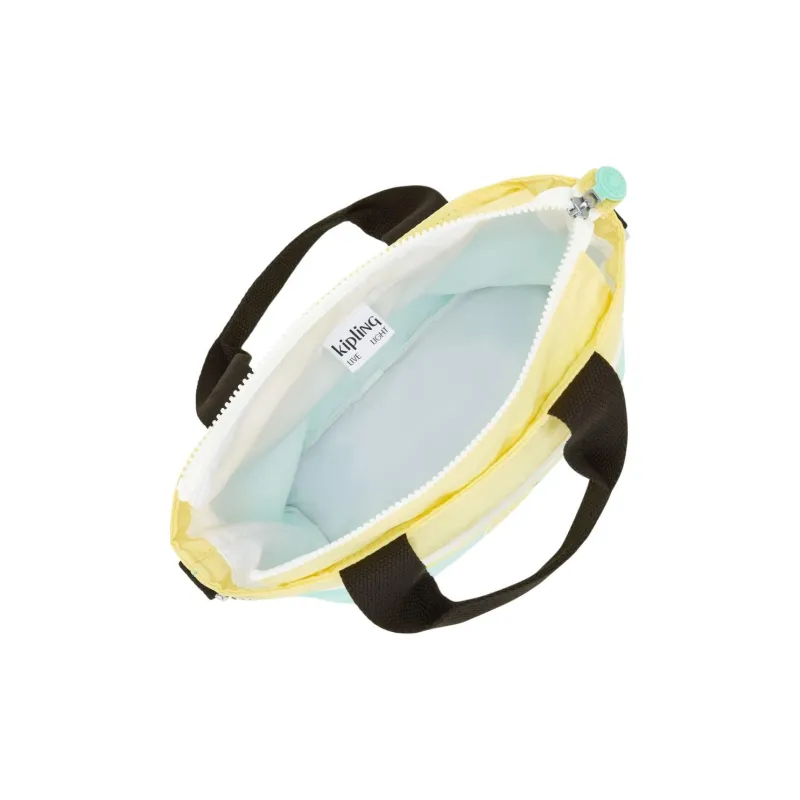Kipling Recycled Polyamide Portable Crossbody Bag, Shoulder Bag Unisex Yellow & Cyan-3
