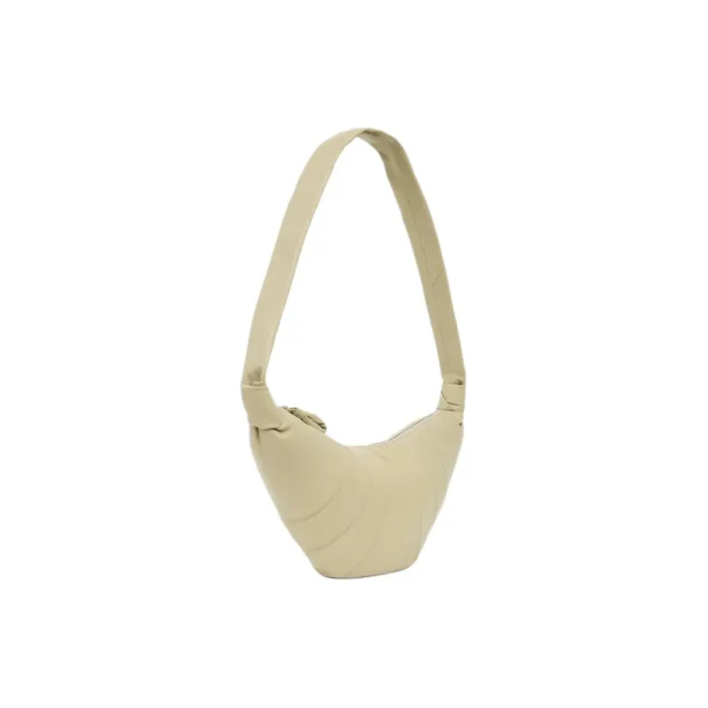 Lemaire Soft Grain Leather Cow Leather Croissant Bag, Shoulder Bag, Crossbody Bag Medium Size Women's Sage Green-1