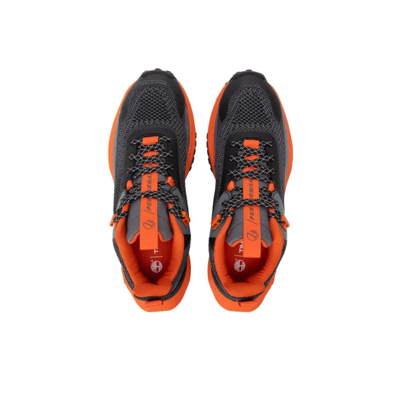 Timberland Slip Resistant Low Top Trekking Shoes Men's Gray Orange-3