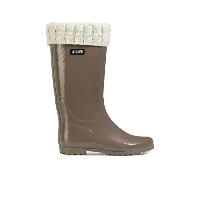 AIGLE Eliosa Winter Rain Boots Women's Gray-1