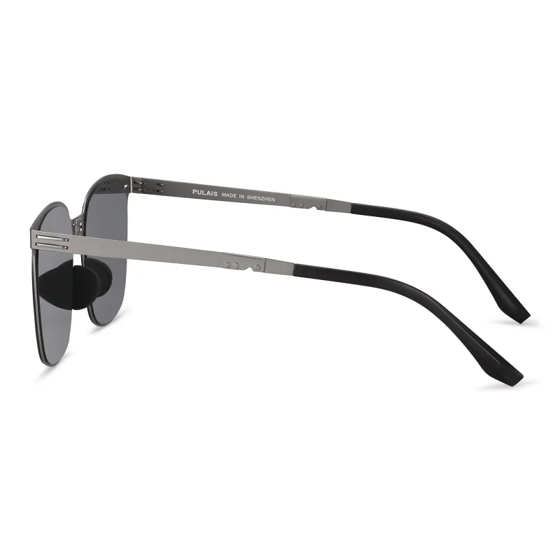 PULAIS Steel Round Sunglasses Unisex-4