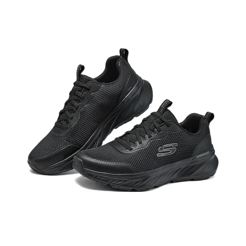 Skechers Sport Anti Slip Wear Resistant Breathable Supportive Rebound Low Top Running Shoes Men's Black-3