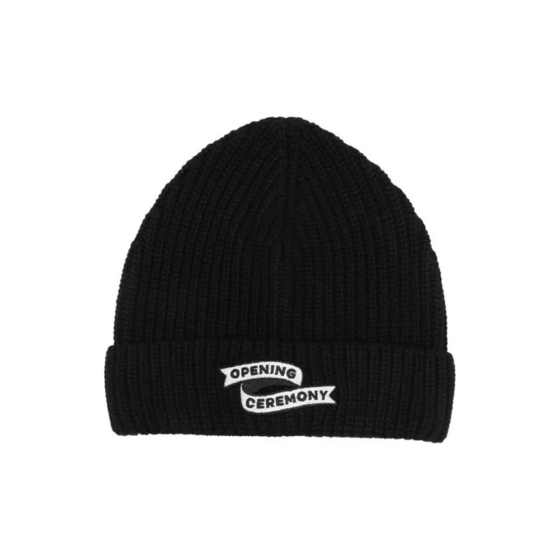 Opening Ceremony Flag Logo Knitted Beanie Hat-0