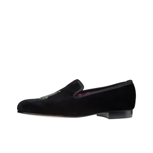 CROCKETT & JONES Christmas Tree Loafers Men's Black