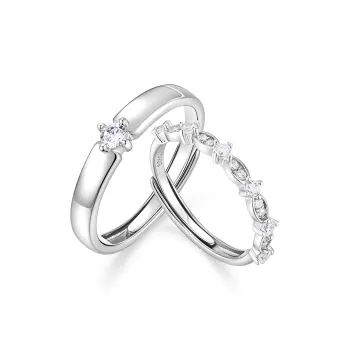 KADER S925 Silver Rings Unisex Silver White