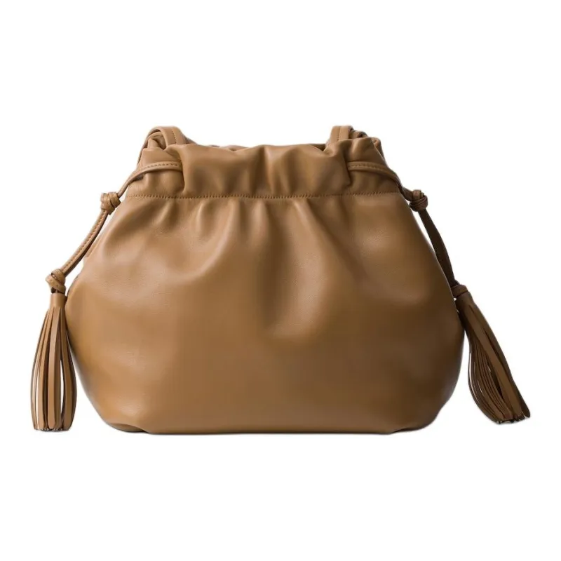 PRADA Nappa Leather Crossbody Bag Shoulder Bag Women's Caramel-3