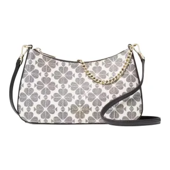 Kate Spade PVC Crossbody Handbag Shoulder Bag Women's White & Black