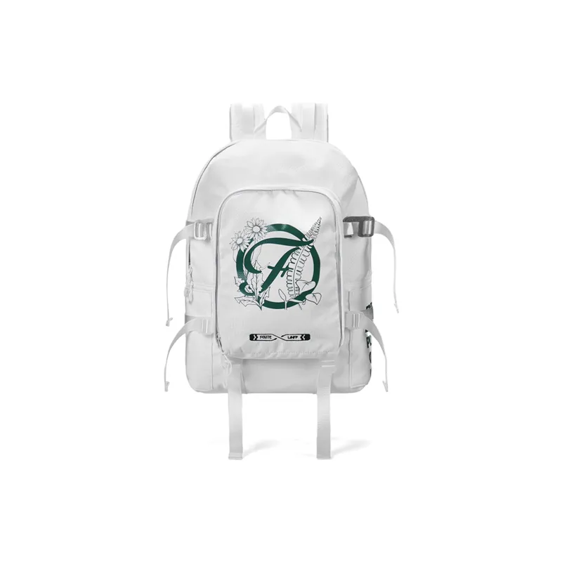 FINITE LOOP Eco Friendly Fabric Backpacks Unisex White-0