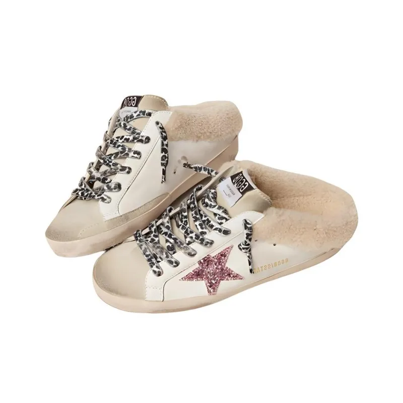 Golden Goose Super Star Sabot Skateboard Shoes Women's White Old fashioned-2