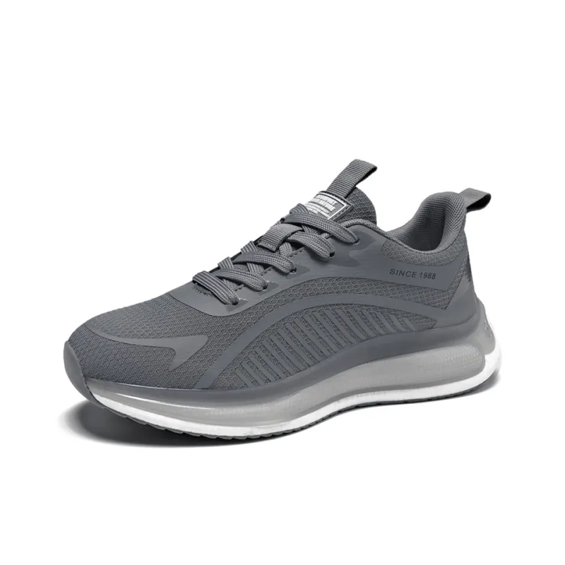 AOKANG Cushioning Coverage Height Increasing Lightweight Breathable Low Top Outdoor Shoes Men's Gray-2
