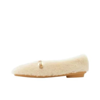 FERRAGAMO Fluffy Casual Single Shoes Women's Beige