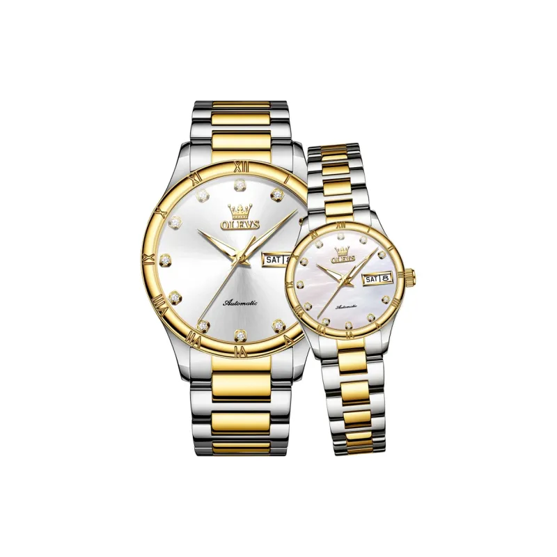 OLEVS Automatic Mechanical Movement Watch Unisex White Dial-5