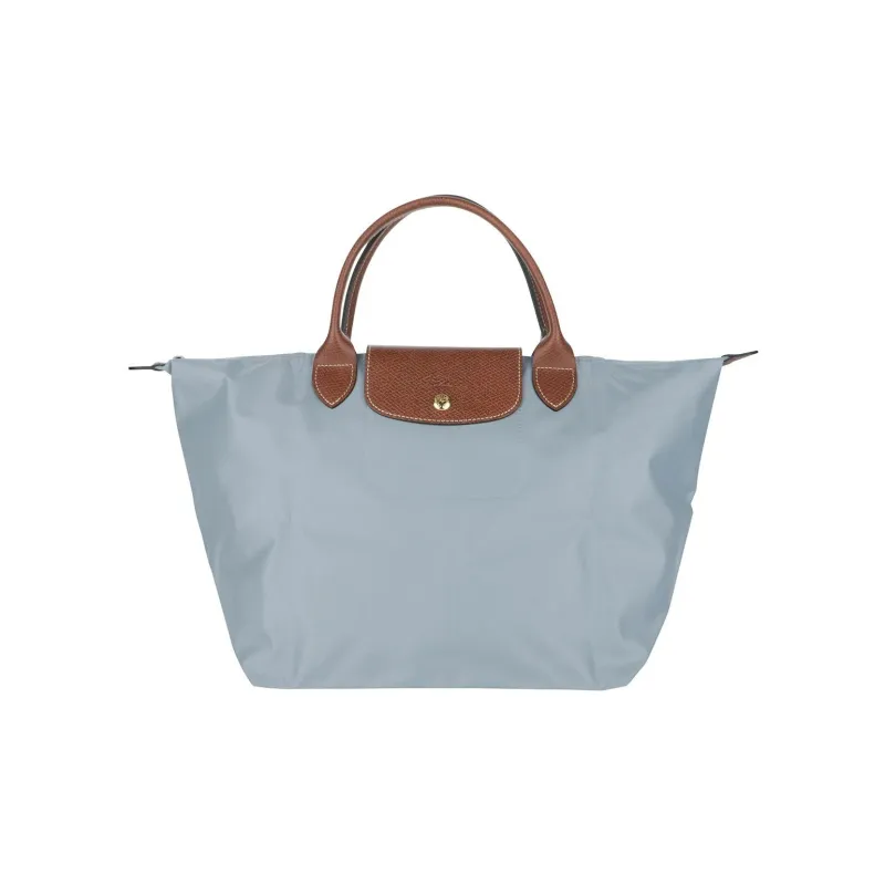 LONGCHAMP Le Pliage Polyamide Canvas With Leather Trim Dumpling Bag Handbags Medium Size Women's Steel Gray-0