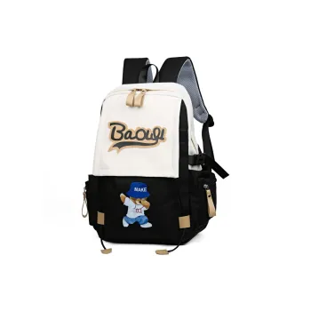Cwatcun Nylon Backpack Regular Unisex Black/Burgundy/Orange/Green/Blue