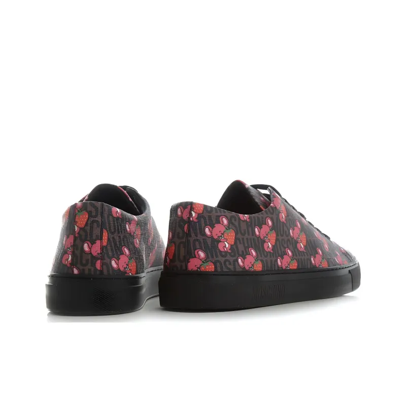 MOSCHINO Logo-print Low-top Sneakers-4