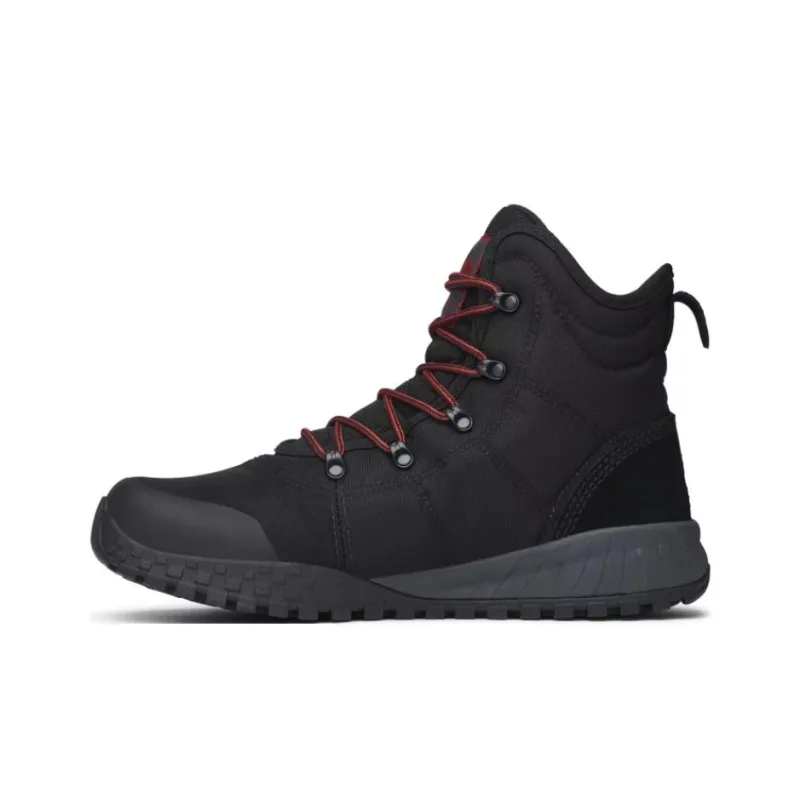 Columbia Fairbanks Ankle Boots Men's Black Red Overseas Version-1