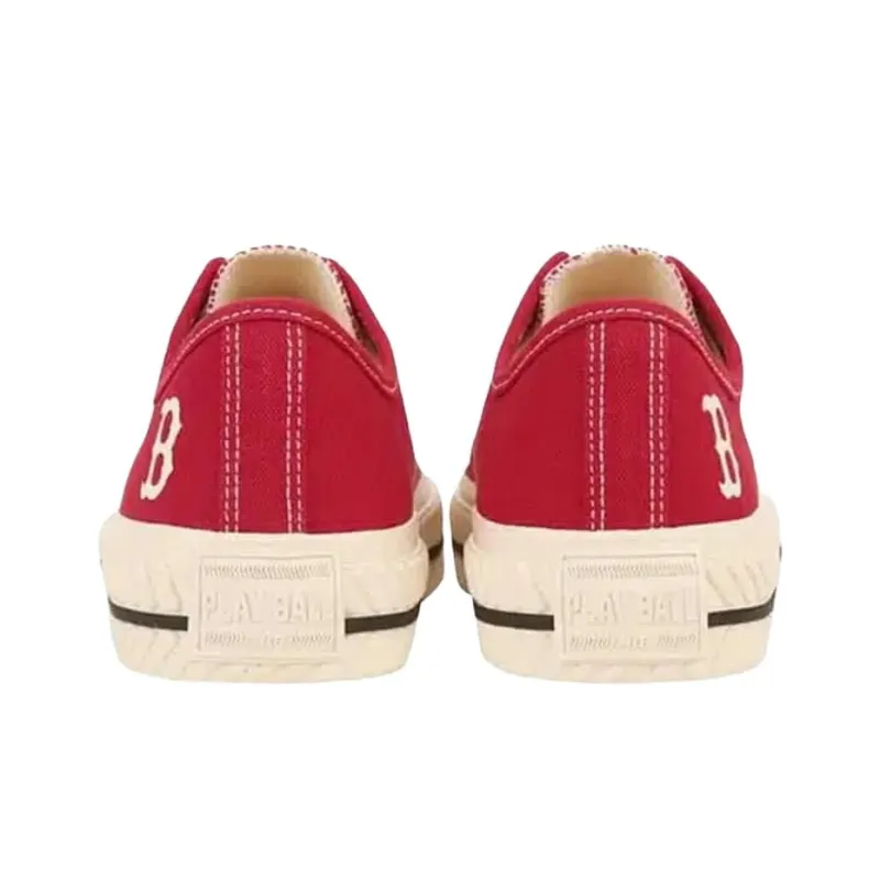 MLB Playball Low Top Canvas Shoes Unisex Red White-3