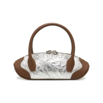 Lost In Echo Cow Leather Handbag Small Size Women's Silver/Gold/White/Brown/Burgundy