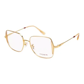 COACH Metal Irregular Shape Eyeglass Frames Women's Gold
